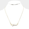 Glam Rhinestone Safety Pin Necklace Set