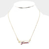 Glam Rhinestone Safety Pin Necklace Set