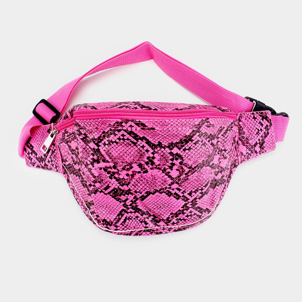 Neon Snakeskin Fanny pack
