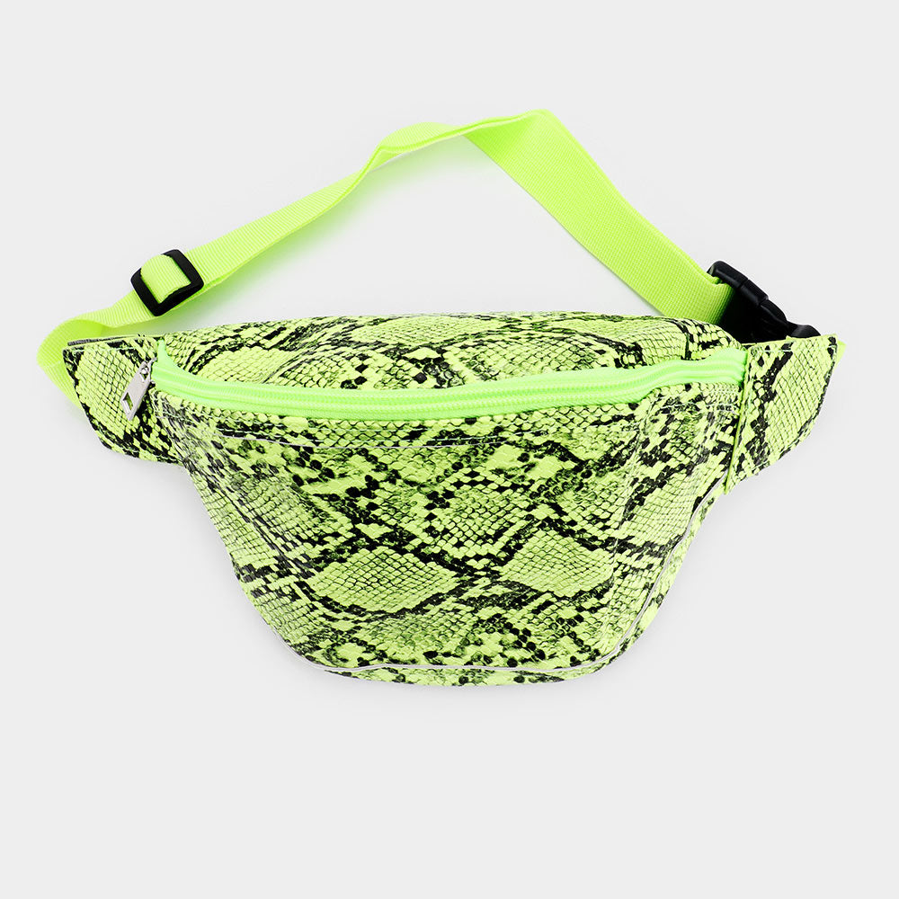 Neon Snakeskin Fanny pack