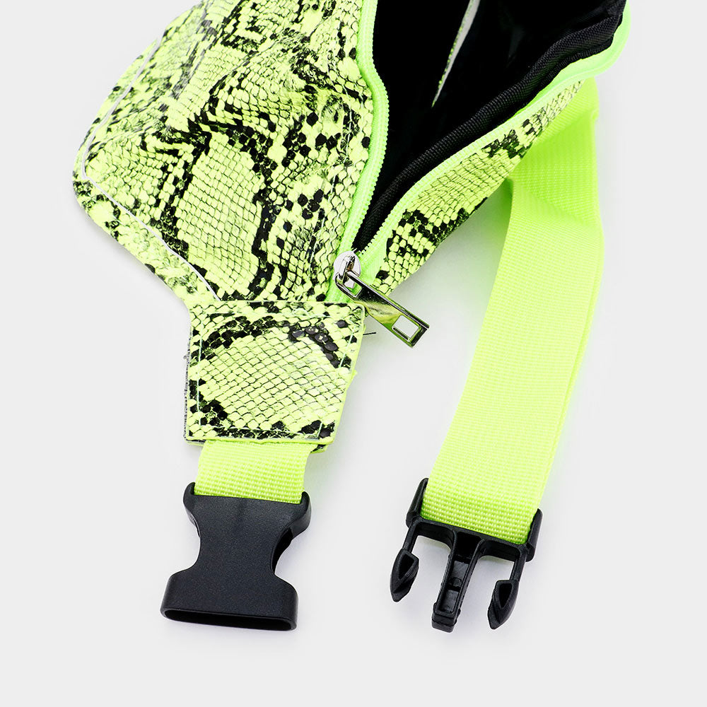 Neon Snakeskin Fanny pack