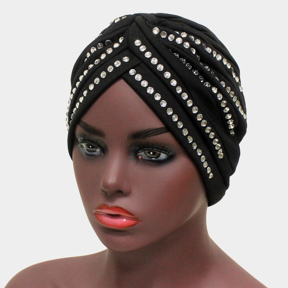 Rhinestone Glam Turban
