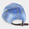 Pink Ribbon Denim Hope Bling Hat