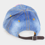 Pink Ribbon Denim Hope Bling Hat