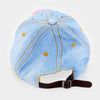 Pink Ribbon Denim Bling Hat
