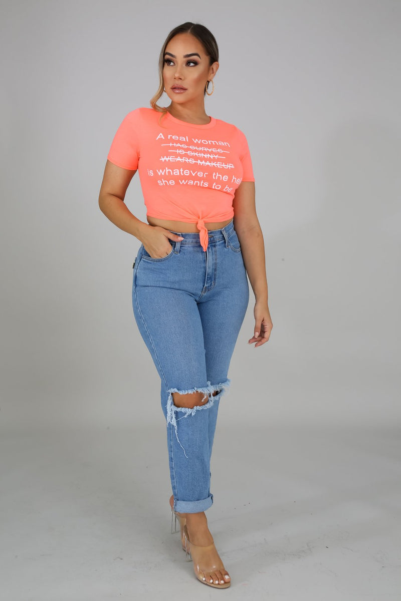Real Women tie front shirt