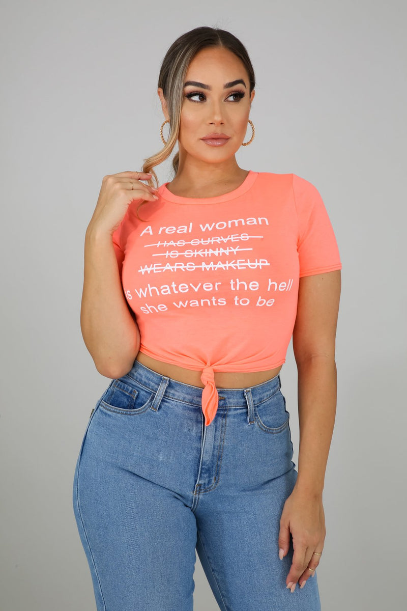 Real Women tie front shirt