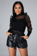 Raven Faux Leather Shorts