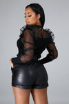 Raven Faux Leather Shorts