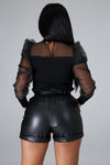 Raven Faux Leather Shorts