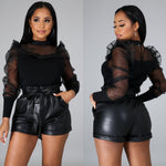 Raven Faux Leather Shorts