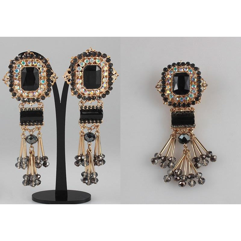 " Beaded Beauty" Statement Earrings