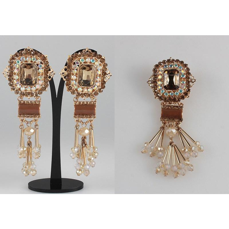 " Beaded Beauty" Statement Earrings