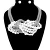 Twisted Pearl Necklace & Earring Set