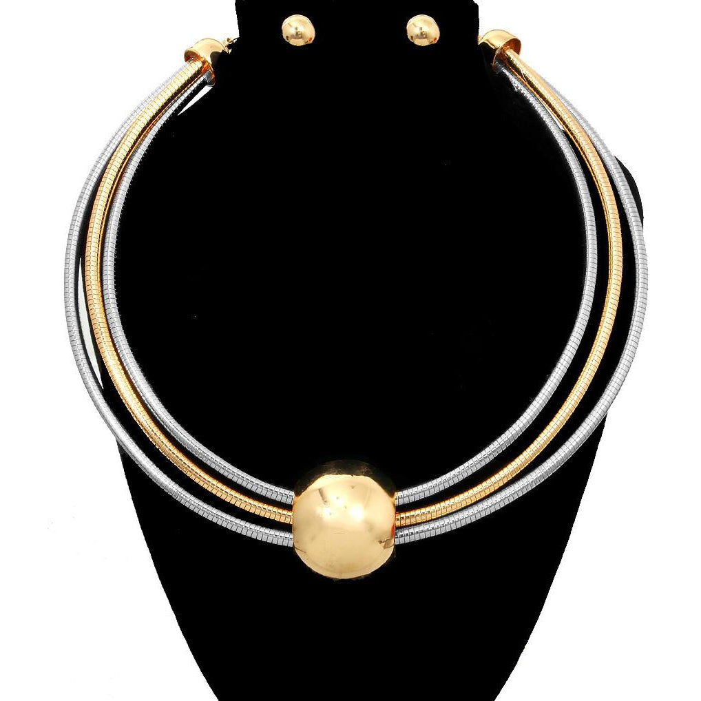 Layered Orbit Necklace & Earring Set