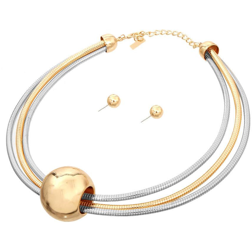 Layered Orbit Necklace & Earring Set