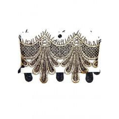 Thick Metallic Lace Choker