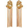 Stone Chain Tassel Earrings