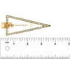 Gold Triangle Stone Earrings