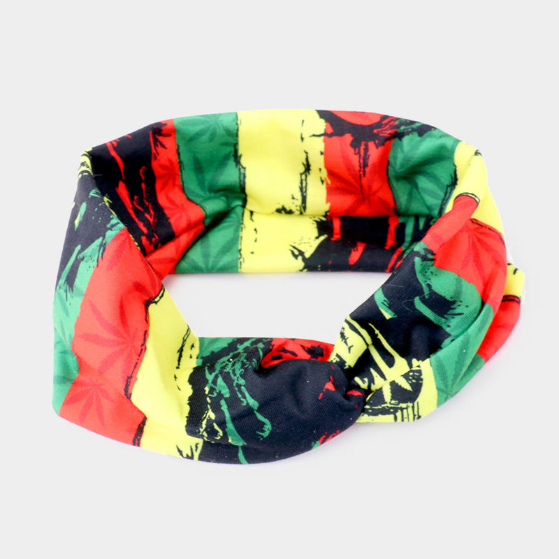 Bob Marley Knotted 2pc  Headband  Set