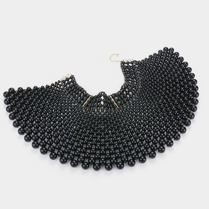 Queen Of Pearls Armor Choker  Necklace Set