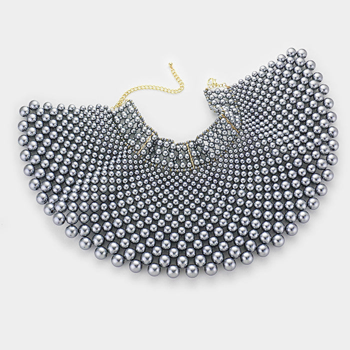 Queen Of Pearls Armor Choker  Necklace Set