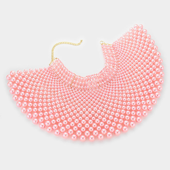 Queen Of Pearls Armor Choker  Necklace Set