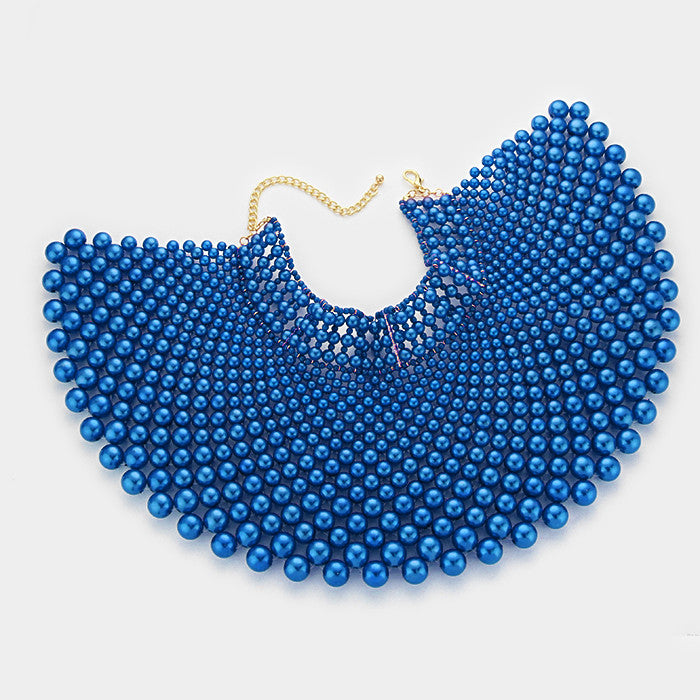 Queen Of Pearls Armor Choker  Necklace Set
