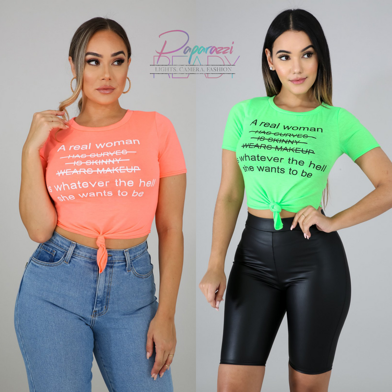 Real Women tie front shirt