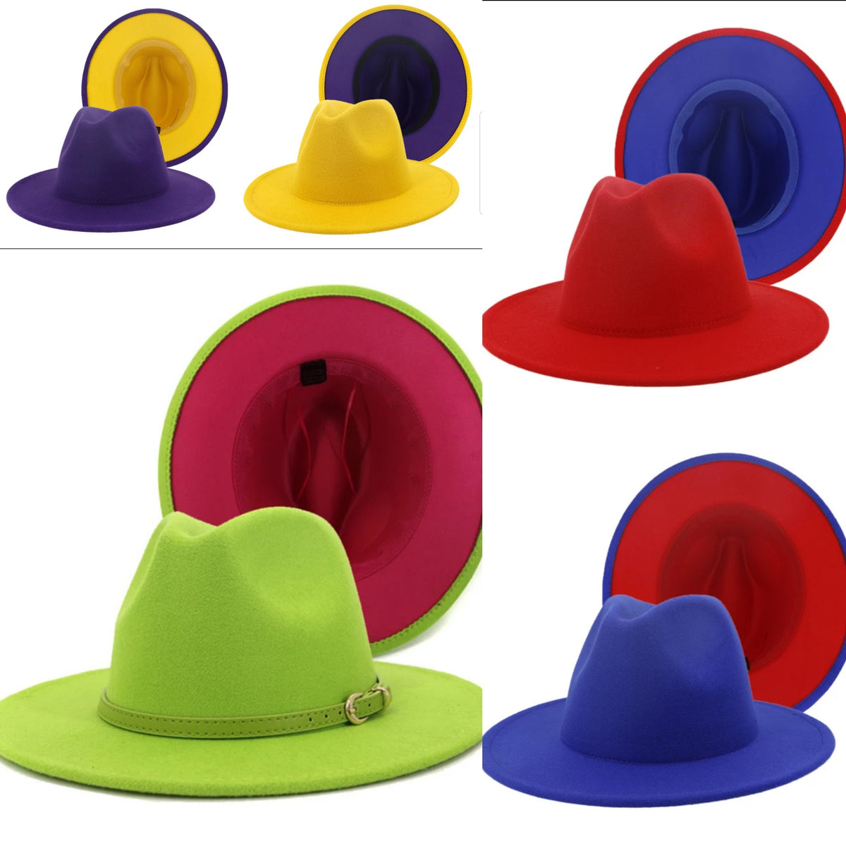 Color Block Fedora Hat