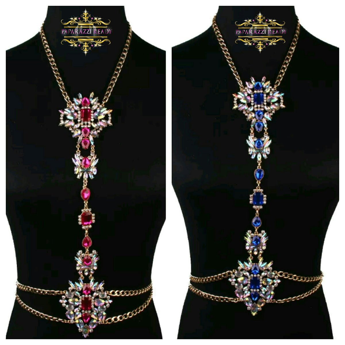 Gemstone Floral Bodychain