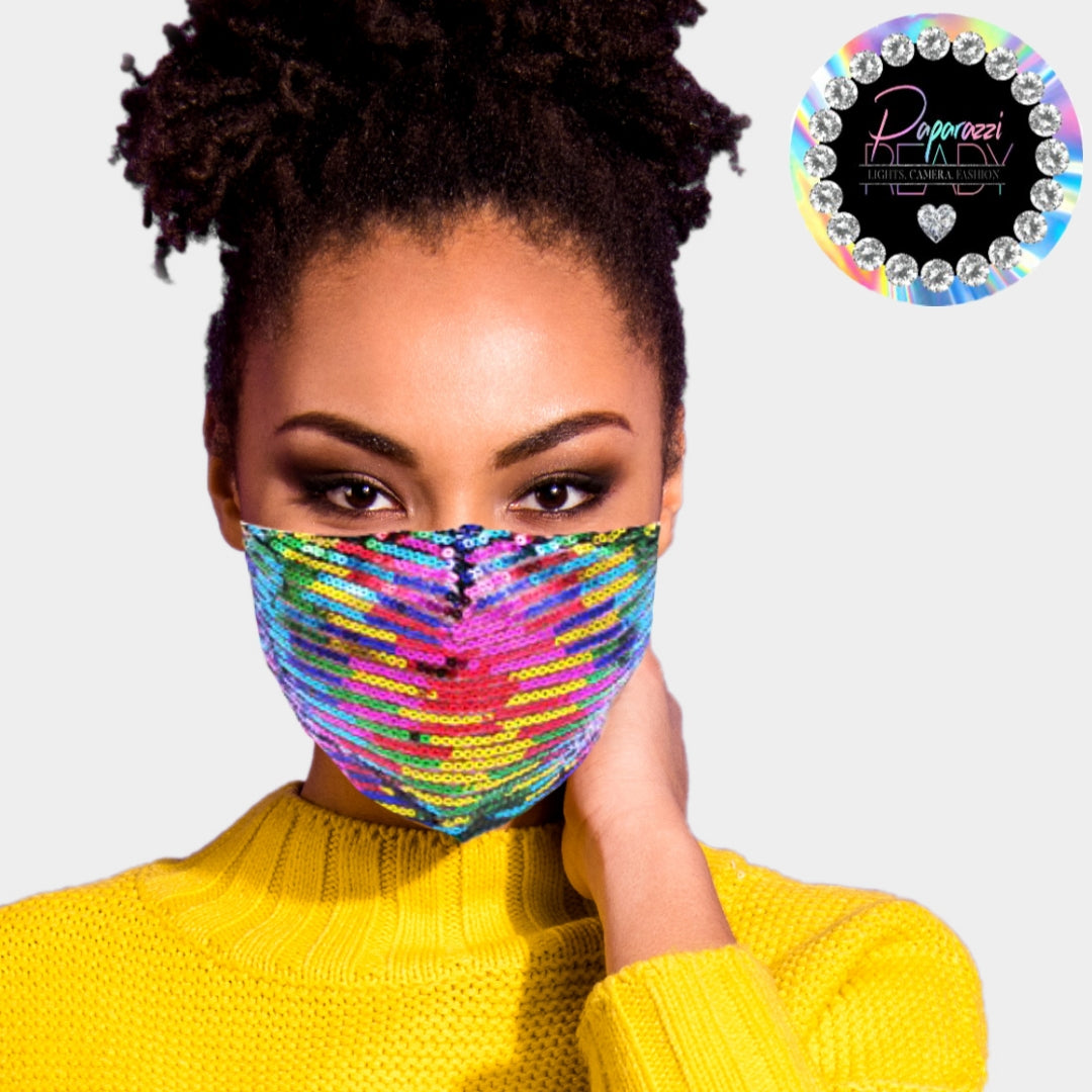 Sequin Rainbow Mask