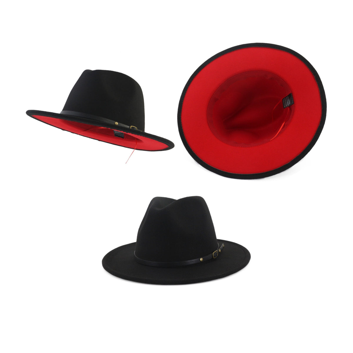 Red bottom Fedora Hat
