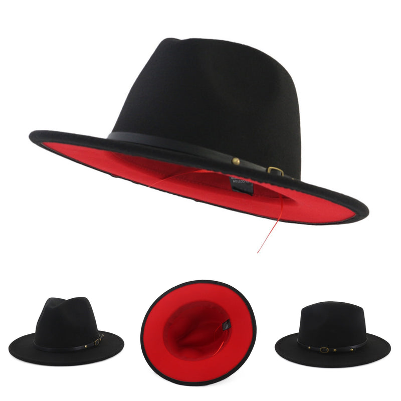 Red bottom Fedora Hat