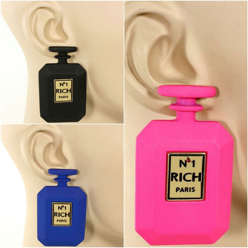 Perfume Bottle Matte Earrings