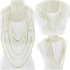 Reversible Pearl Necklace & Earring Set