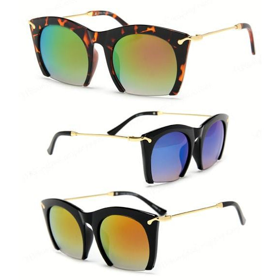 Cutting Edge Rimless Mirrored Sunglasses