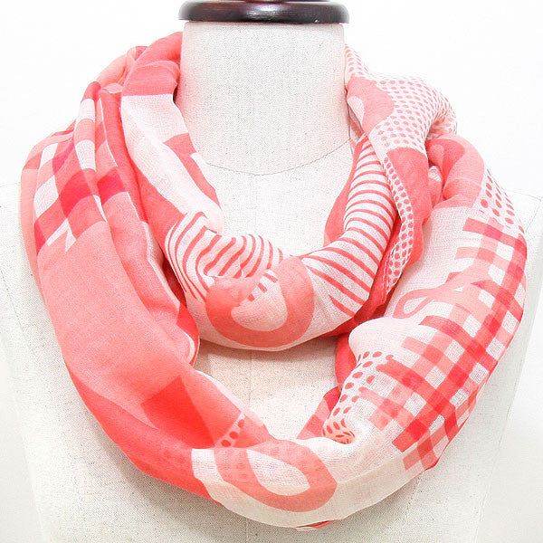 Breast Cancer Awareness scarf, pink ribbon, infinity scarves