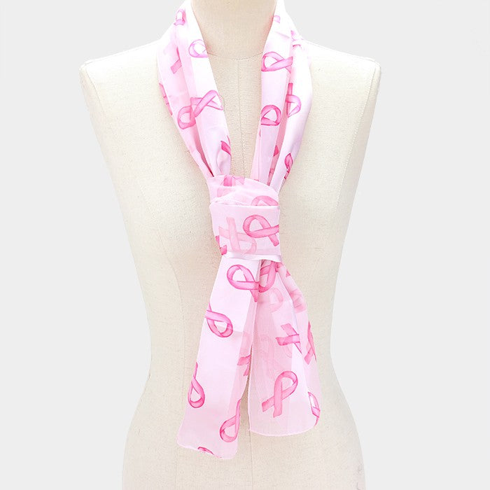 Percozzi Pink Ribbon Square Scarves 3PCS Breast Cancer Awareness  Silky-Feeling Scarves Pink Cancer Ribbon Pattern Silk Head Scarves  Lightweight Satin