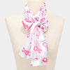 Pink Ribbon Breast Cancer Awareness Scarf