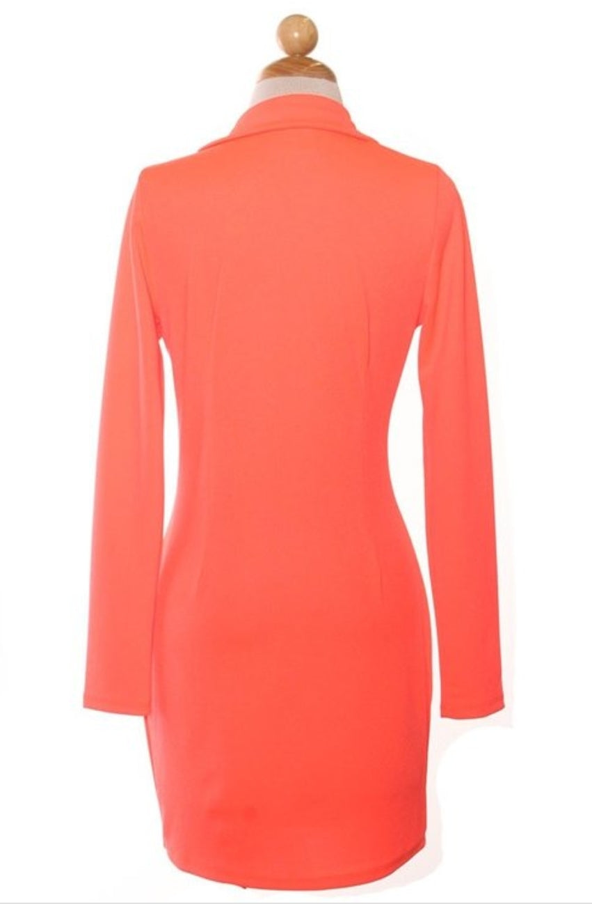 Just Blaze Neon Blazer Dress Small / Neon Orange Just Blaze Neon Blazer Dress Small / Neon Orange