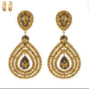Crystal Reign Teardrop Earrings (Clip On)