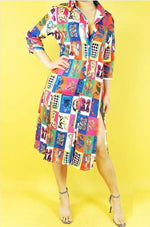 Fierce in Colours Shirt Dress