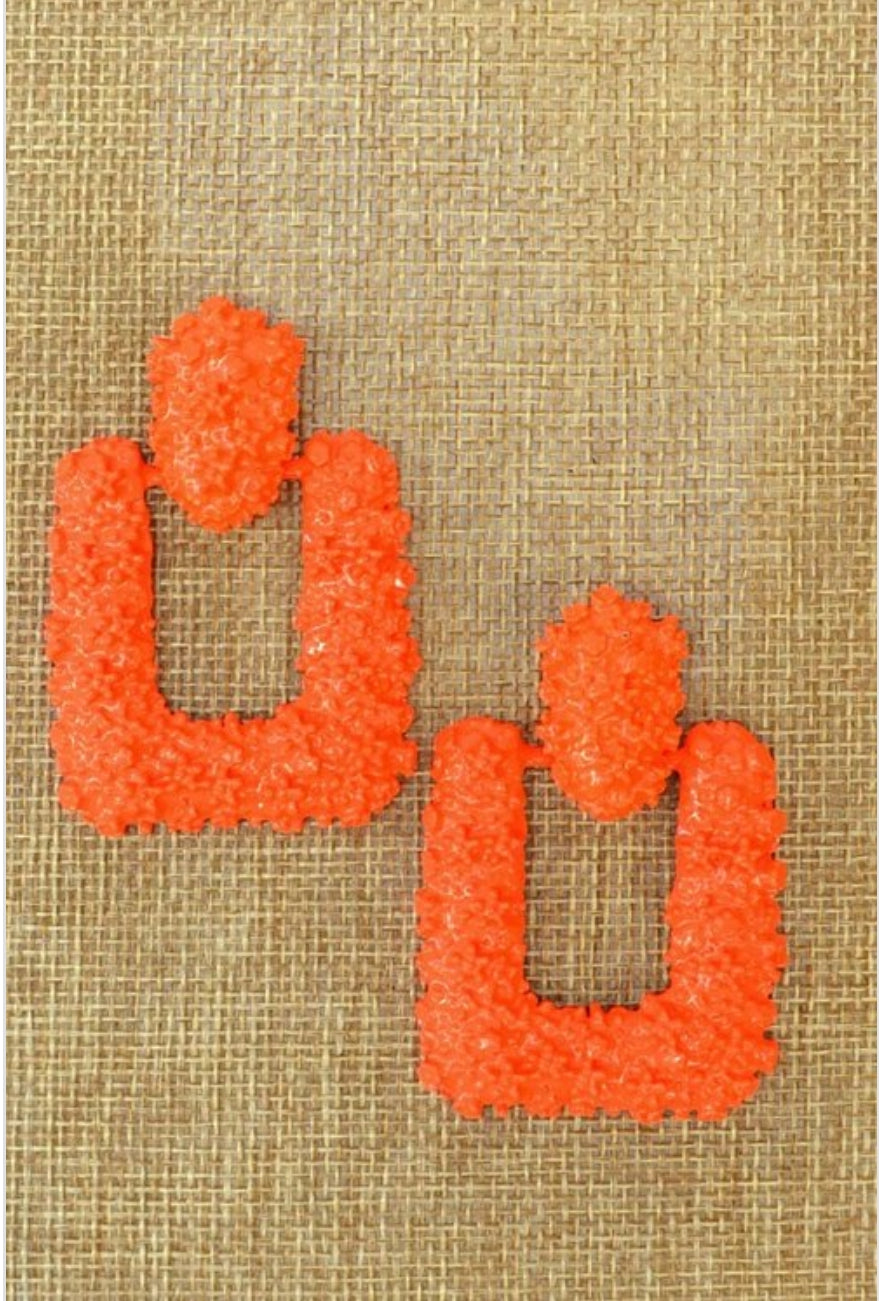 Neon Glory Door Knocker Earrings