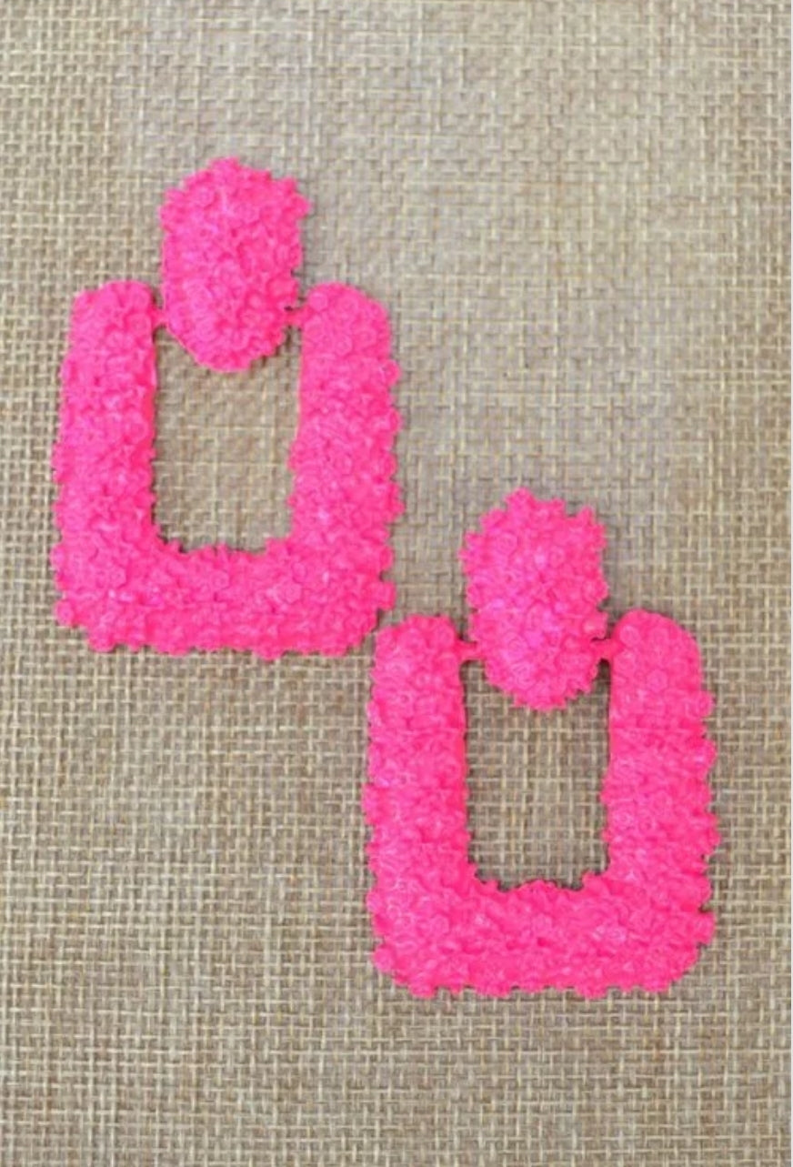 Neon Glory Door Knocker Earrings