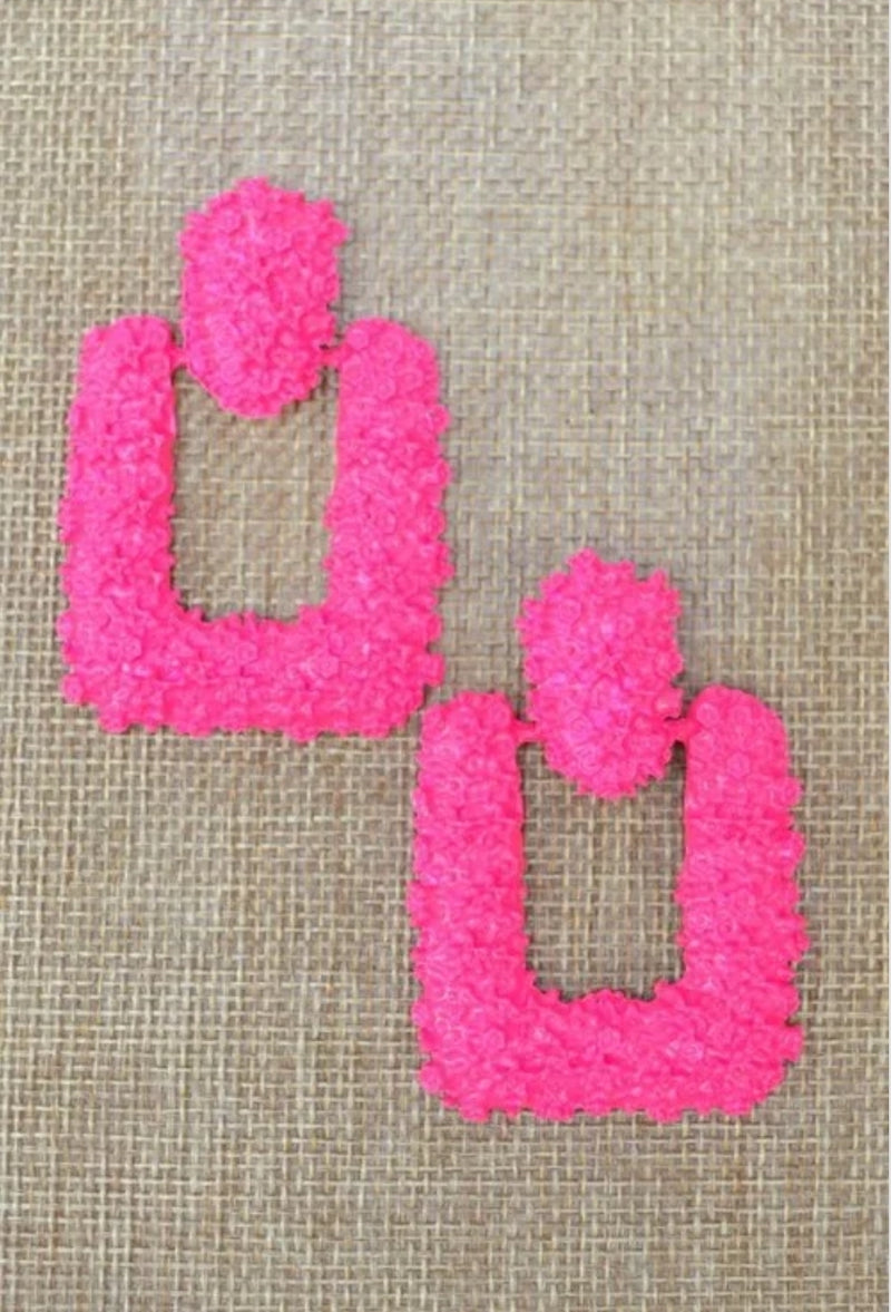 Neon Glory Door Knocker Earrings
