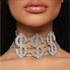 Money Talks Rhinestone Choker