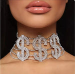 Money Talks Rhinestone Choker