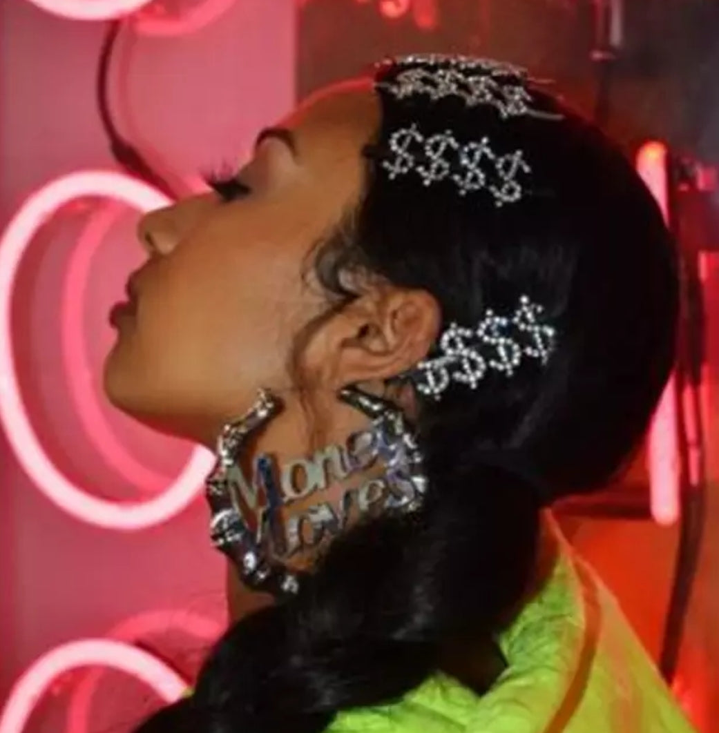 BLING MONEY HAIR PINS