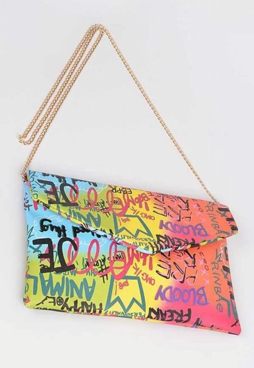Graffiti Glam Clutch
